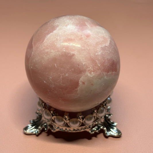 sphere, crystal, spiritual, pink opal
