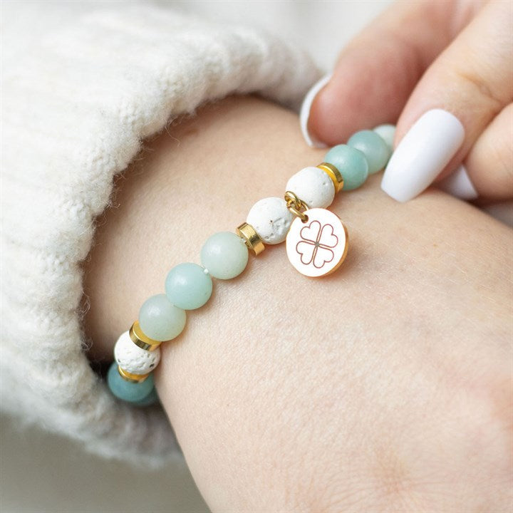 Abundance Amazonite Crystal Essential Oil Bracelet N/A