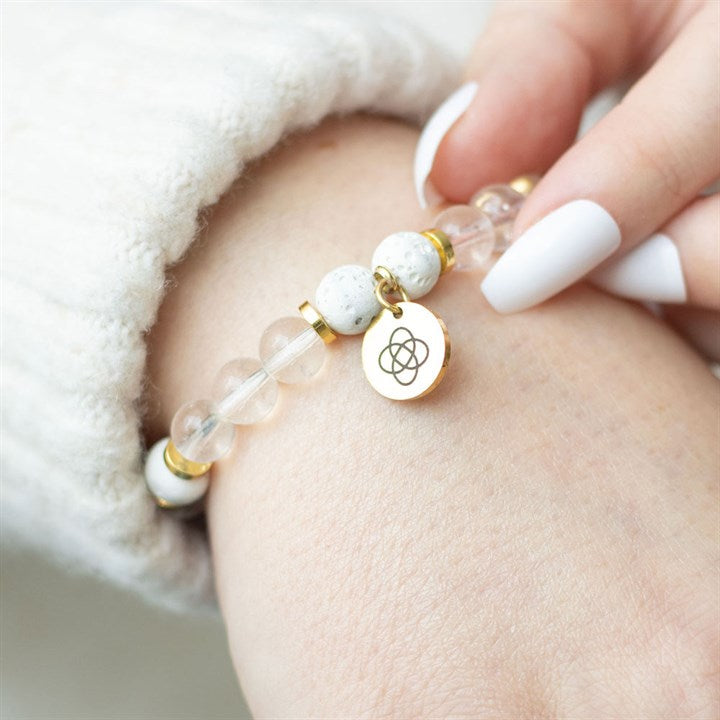 Friendship Clear Quartz Essential Oil Bracelet N/A