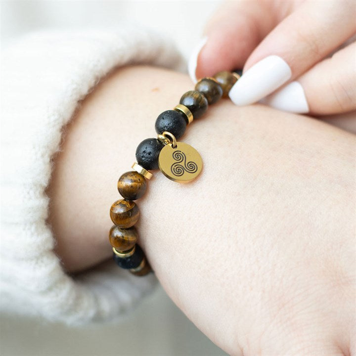 Confidence Tiger's Eye Crystal Essential Oil Bracelet N/A