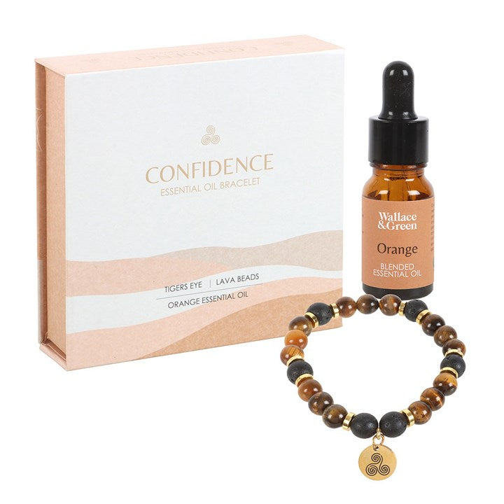 Confidence Tiger's Eye Crystal Essential Oil Bracelet N/A
