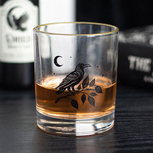 Perched Raven Drinking Glass N/A