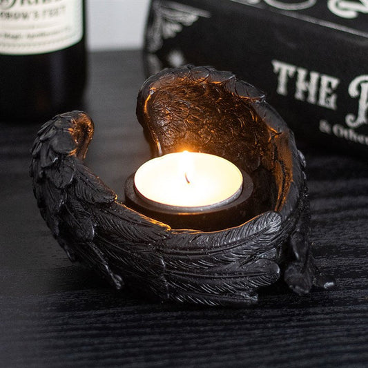 Raven Wings Tealight Candle Holder N/A