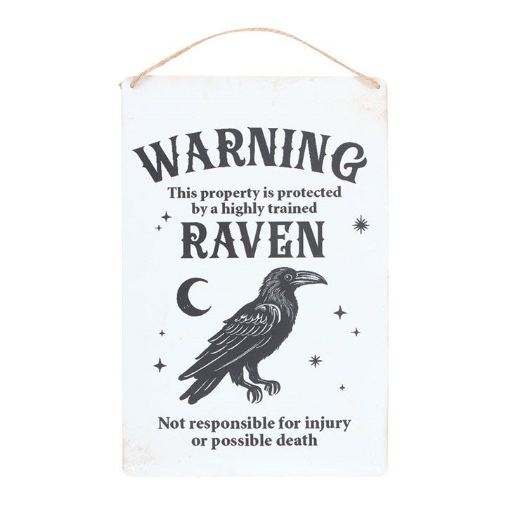 Protected by a Raven Hanging Sign N/A