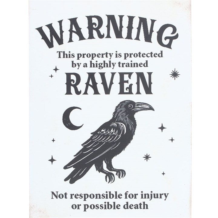 Protected by a Raven Hanging Sign N/A