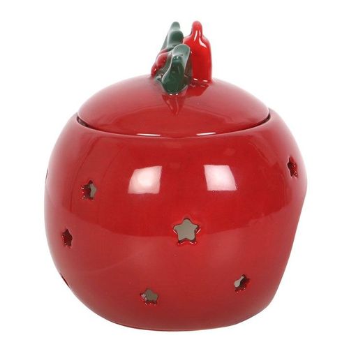 Red Bauble Oil Burner Side Red Green