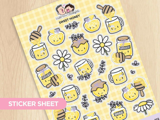 Sweet honey sticker sheet (Hubman and Chubgirl)