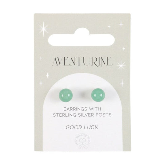 Aventurine Semi Precious Crystal Earrings N/A