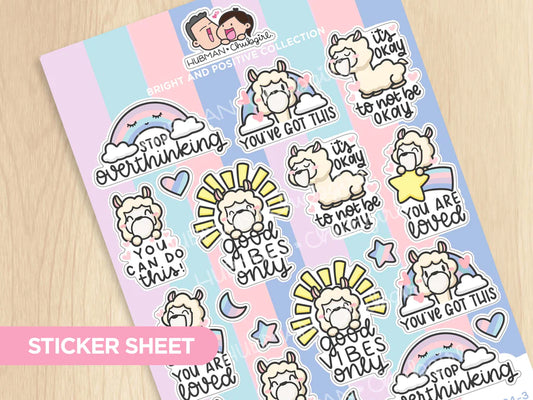 Bright & Positive Collection Sticker Sheets (Hubman and Chubgirl)