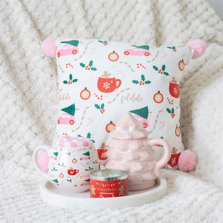 Pink Christmas Tree Shaped Mug N/A