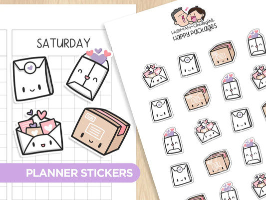 Happy Packages Planner Stickers (Hubman and Chubgirl)