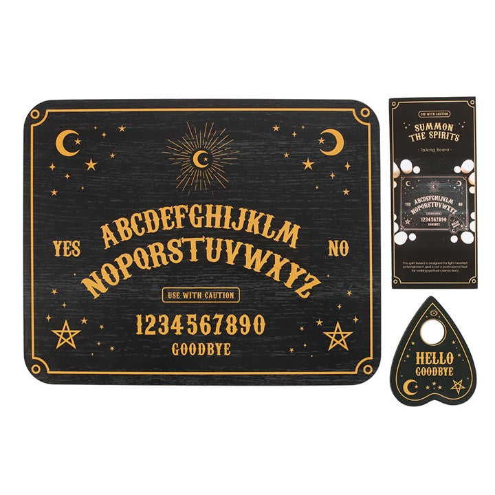 Black Talking Board with Planchette N/A