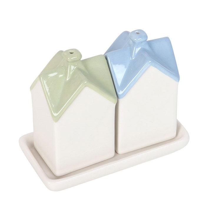 Pastel House Salt and Pepper Shakers N/A