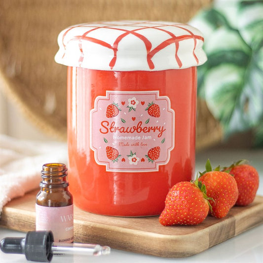 Strawberry Jam Jar Oil Burner and Wax Warmer N/A