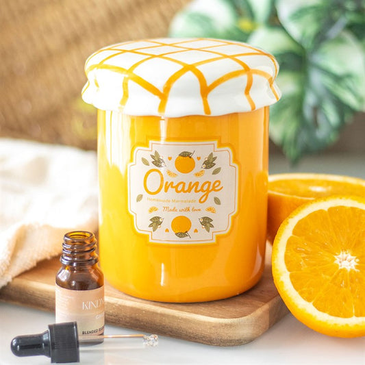 Orange Marmalade Jar Oil Burner and Wax Warmer N/A