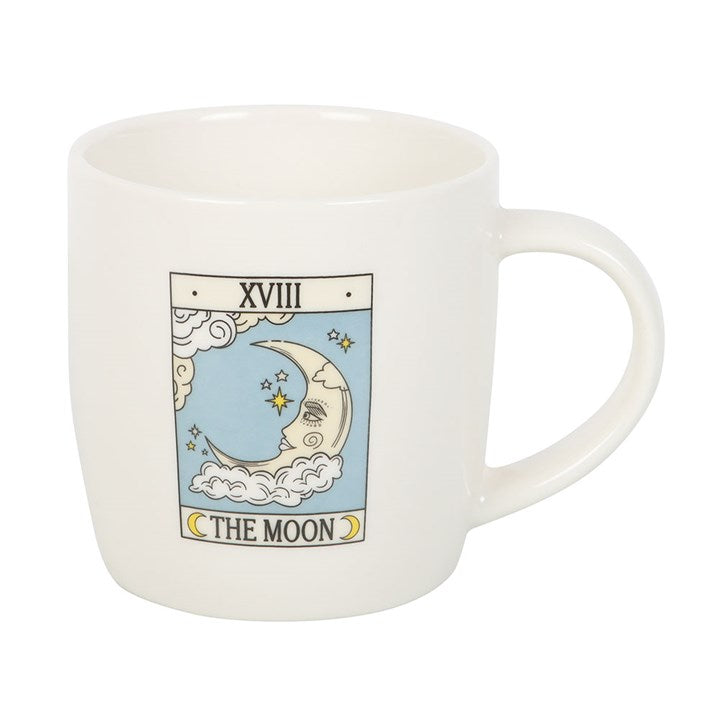 The Moon Vintage Tarot  Mug Front White Blue