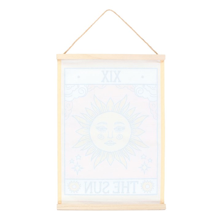 The Sun Vintage Tarot Wall Hanging Back White