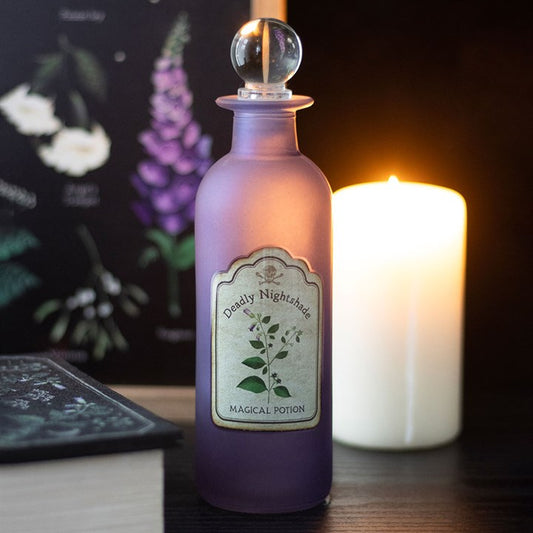 Deadly Nightshade Decorative Glass Potion Bottle N/A