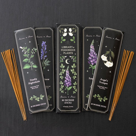 Set of 4 Poisonous Plants Incense Stick Packs N/A