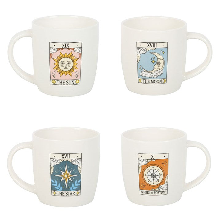Set of 4 Vintage Tarot Mugs N/A