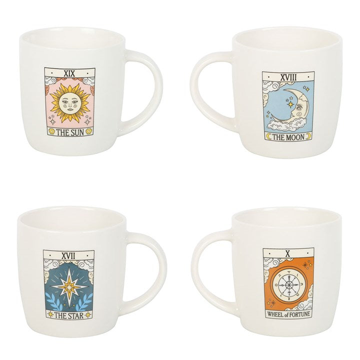 Set of 4 Vintage Tarot Mugs N/A