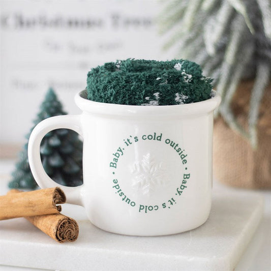 Baby It's Cold Outside Mug and Socks Set N/A