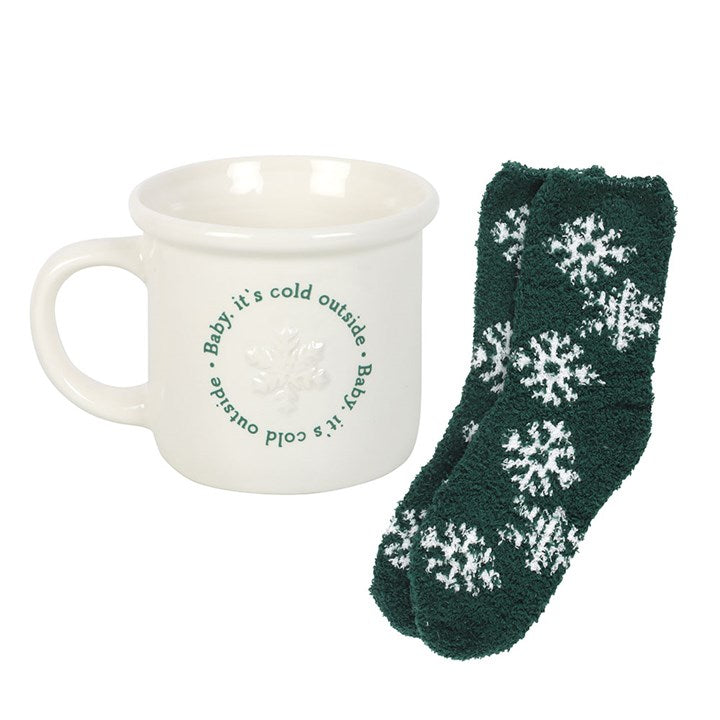 Baby It's Cold Outside Mug and Socks Set N/A