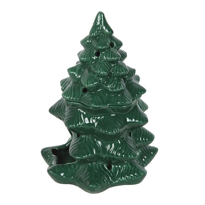 Green Fir Tree Oil Burner and Wax Warmer N/A