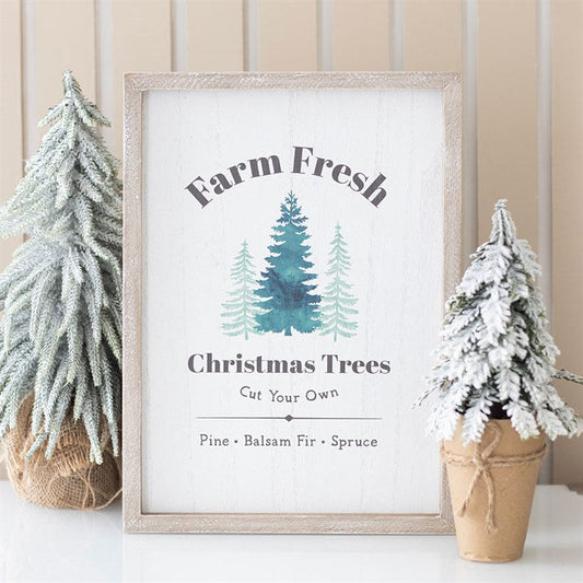 Farm Fresh Christmas Trees Framed Wall Art Print N/A