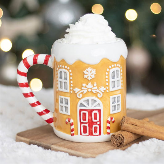 Candy Cane Gingerbread House Mug N/A