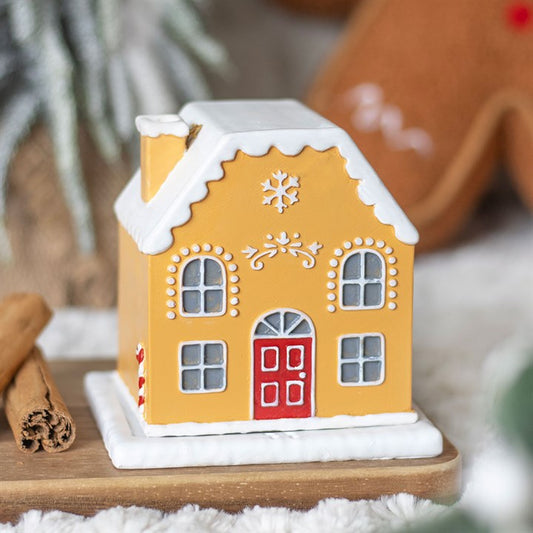 Candy Cane Gingerbread House Incense Cone Holder N/A