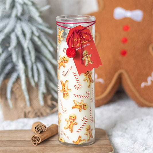 Candy Cane Warm Gingerbread Tube Candle N/A