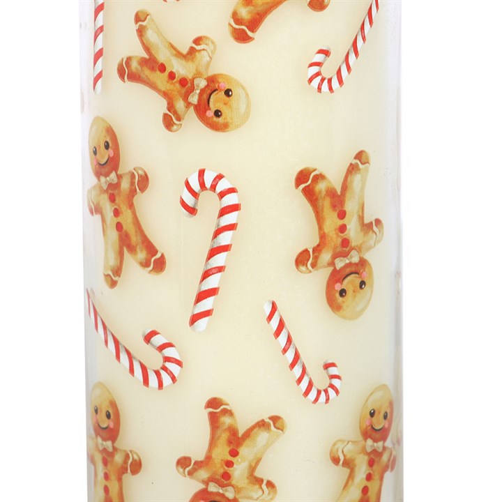 Candy Cane Warm Gingerbread Tube Candle N/A