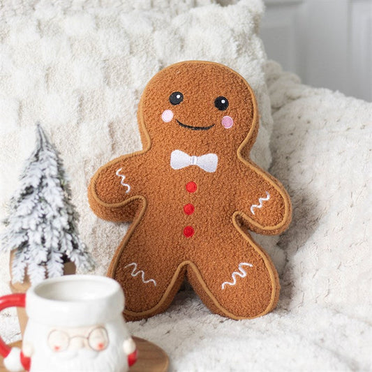 Gingerbread Man Boucle Cushion N/A