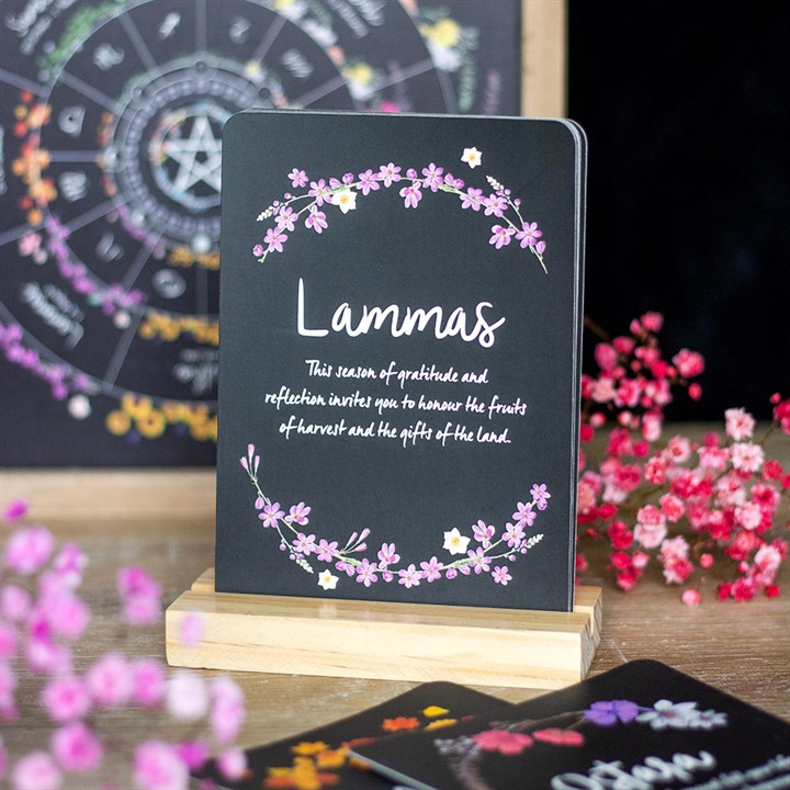 Wheel of the Year Altar Cards with Stand N/A
