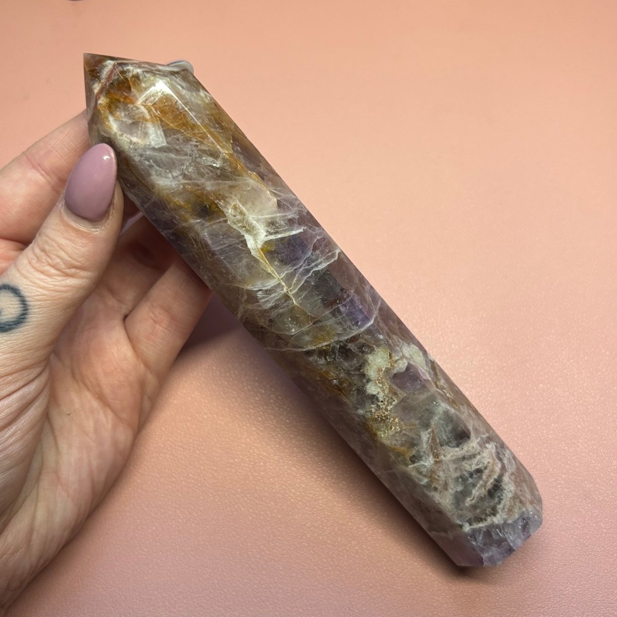 Amethyst crazy lace agate tower Crystal - Witch, Pagan, Witchcraft, Spiritual