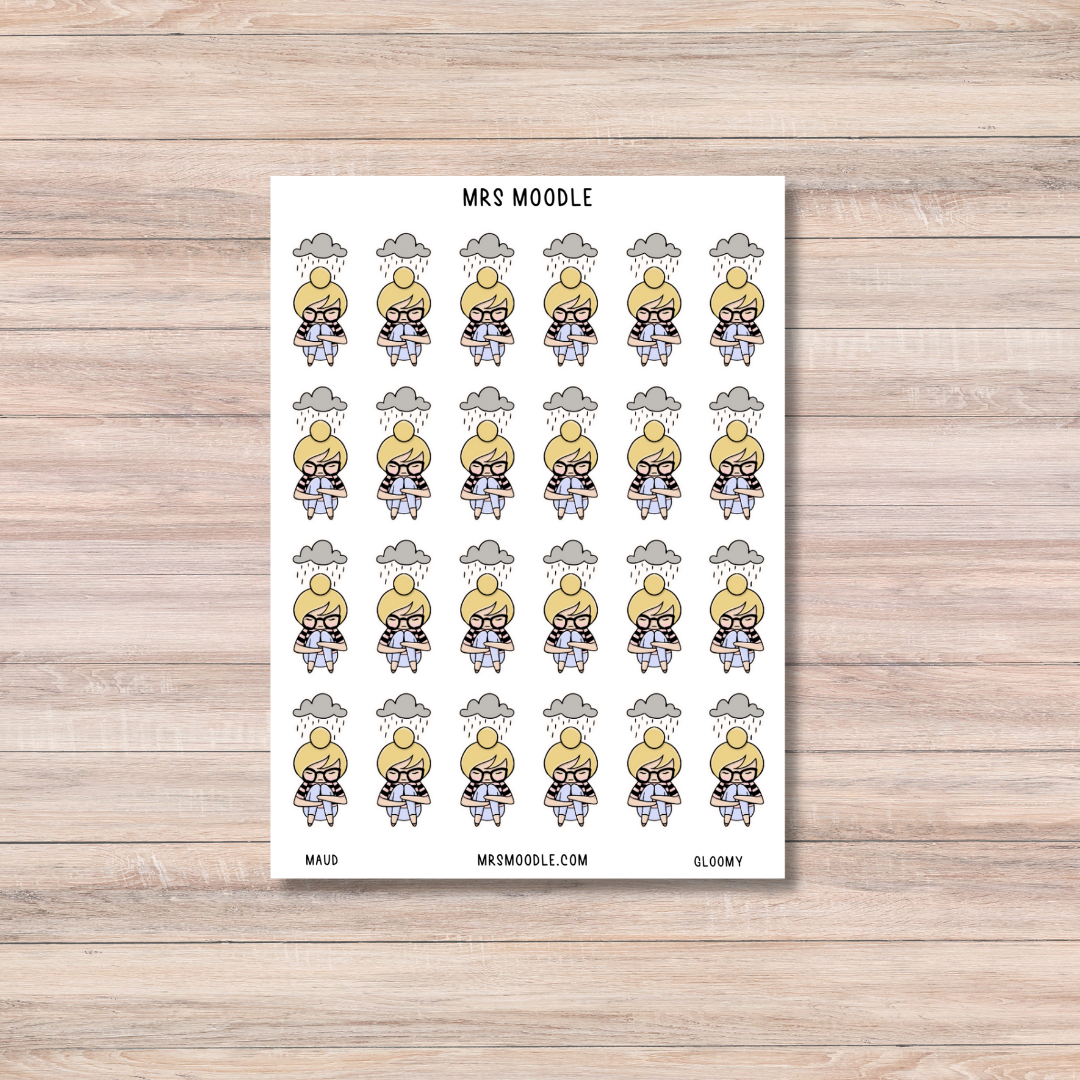 Maud Gloomy Planner Sticker