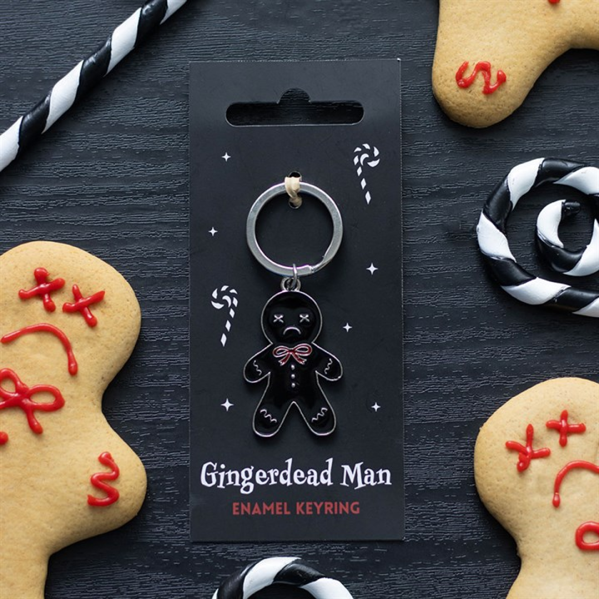 Spooky Gingerbread Man Keyring N/A