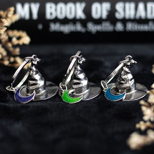 Set of 3 Coven Sisters Witch Hat Keyrings N/A