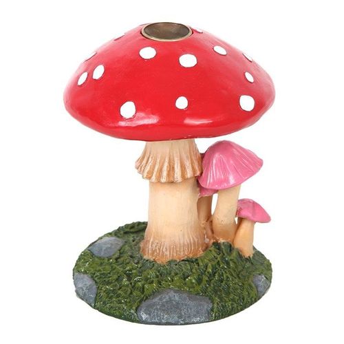 Mushroom Backflow Incense Burner top red cream