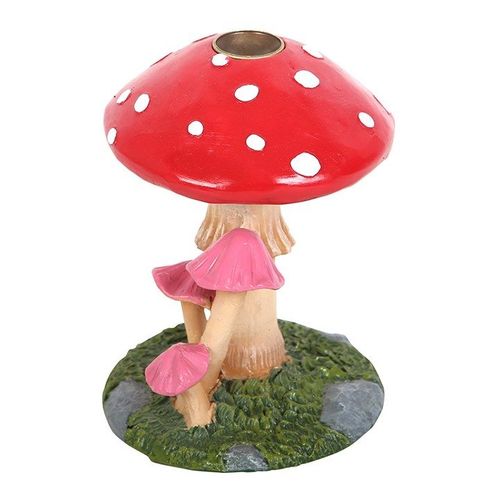 Mushroom Backflow Incense Burner Top red cream