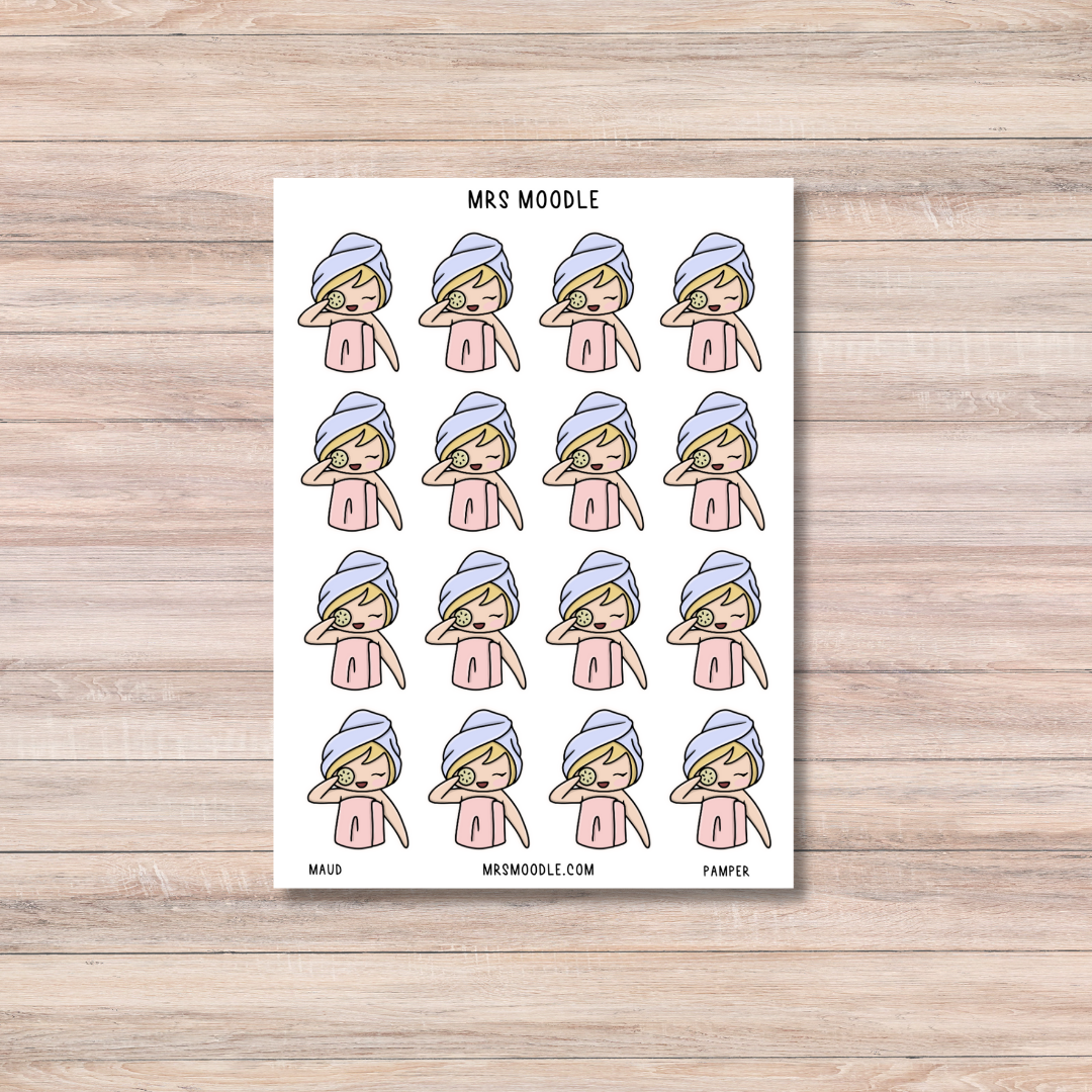 maud pamper character journal sticker