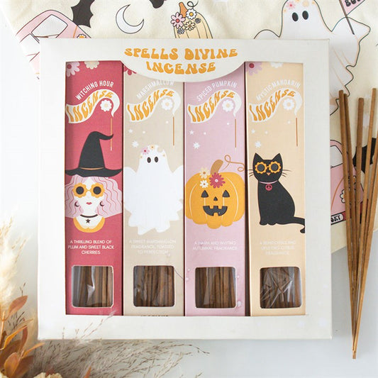 Spells Divine Halloween Incense Stick Gift Set front white red