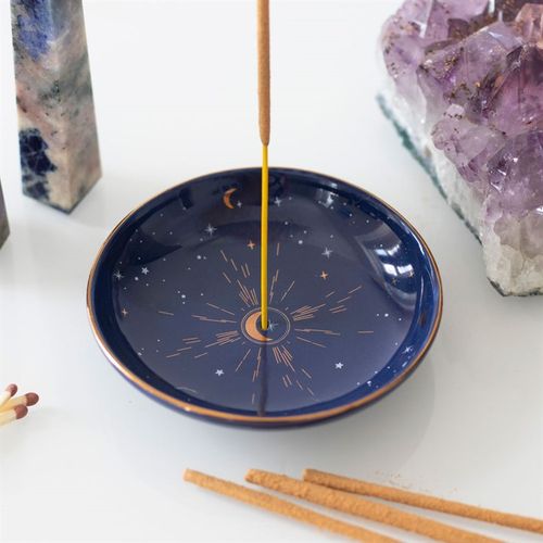 Starry Sky Incense Holder front blue purple 