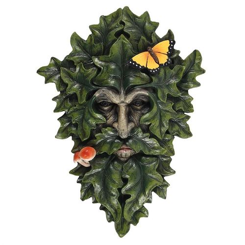 29x21cm Leafy Green Man Wall Plaque N/A