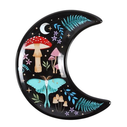 Crescent Moon Dark Forest Print Trinket Dish N/A