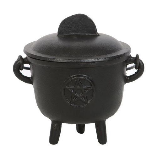 11cm Cast Iron Cauldron with Pentagram N/A