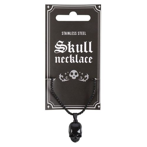 Black Stainless Steel Skull Necklace N/A
