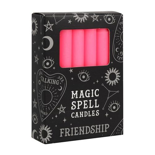 Set of 12 Pink 'Friendship' Spell Candles N/A