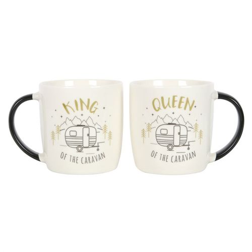 King and Queen Couples Caravan Mug Set N/A